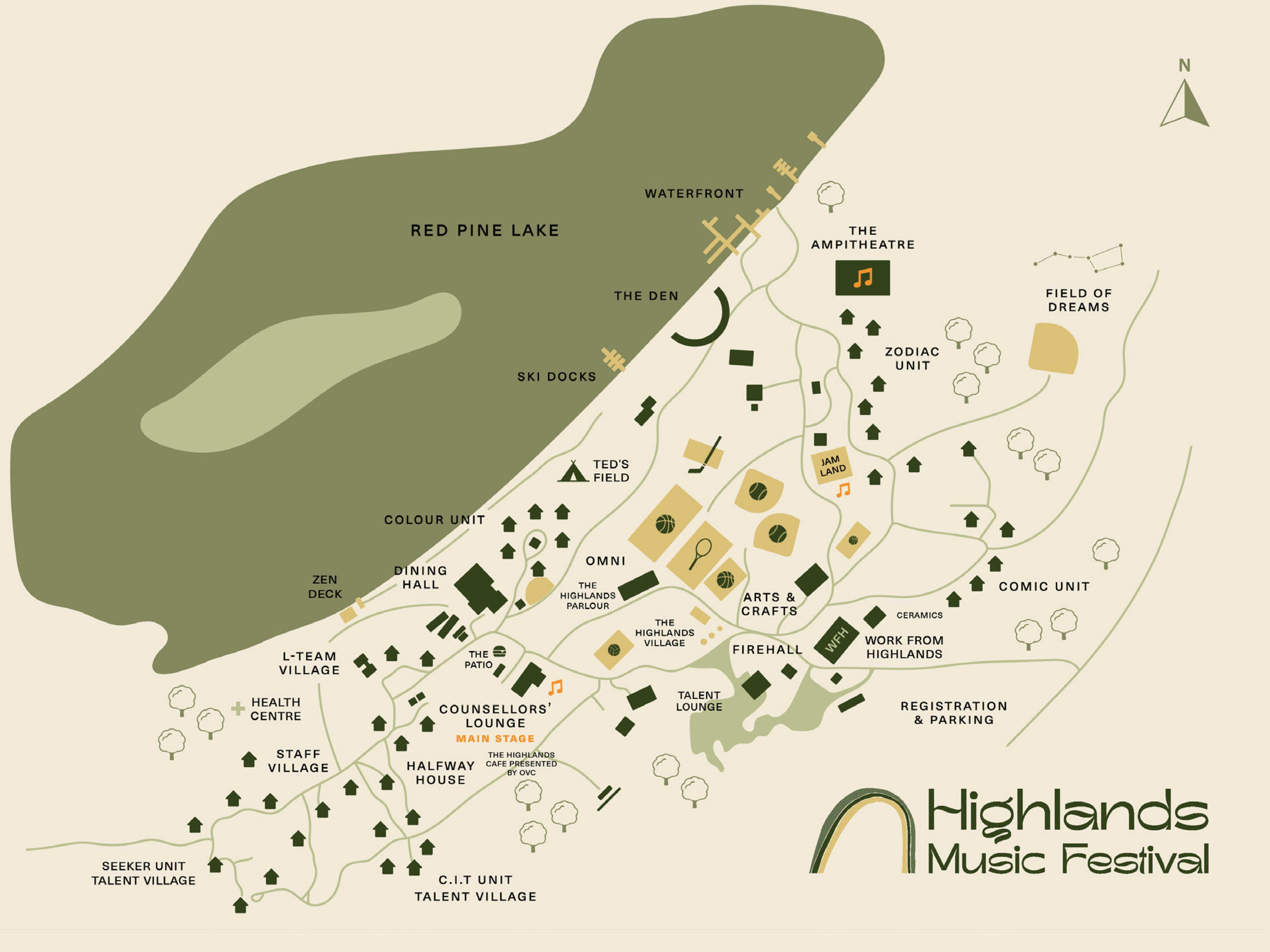 Map of Highlands Music Festival