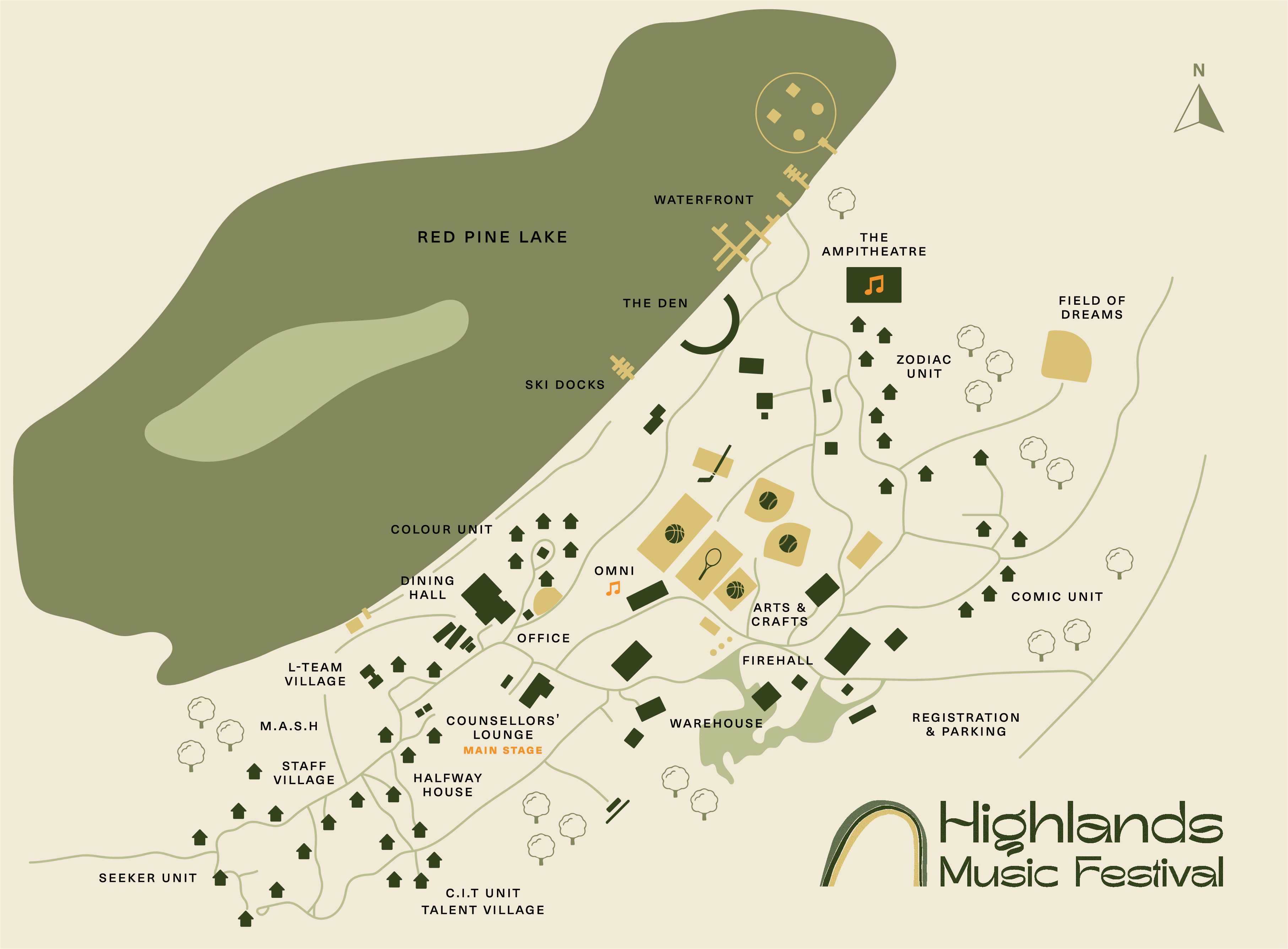 Map of Highlands Music Festival